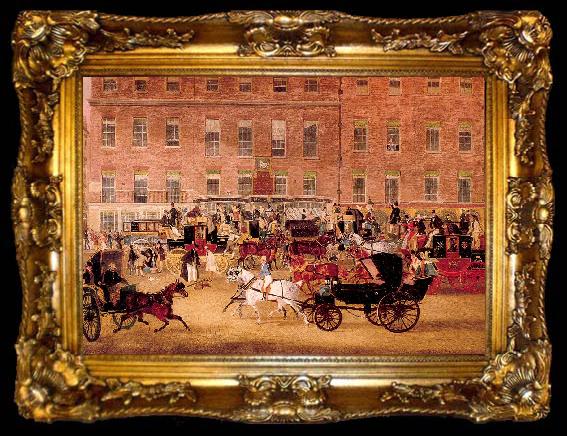 framed  Pollard, James Hatchetts- The White Horse Cellar, Piccadilly, ta009-2